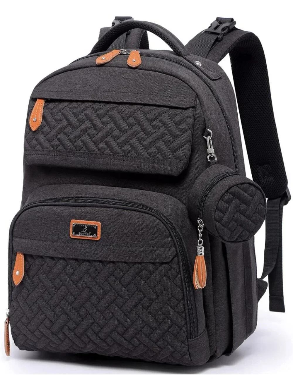 Large Waterproof Diaper Bag Backpack with Changing Pad, Stroller Clips
